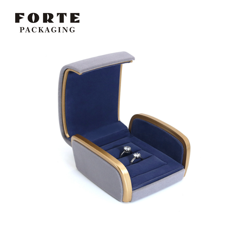 FORTE Microfiber ring Boxes new arrival microfiber gift box jewelry luxury microfiber sofa jewelry box set