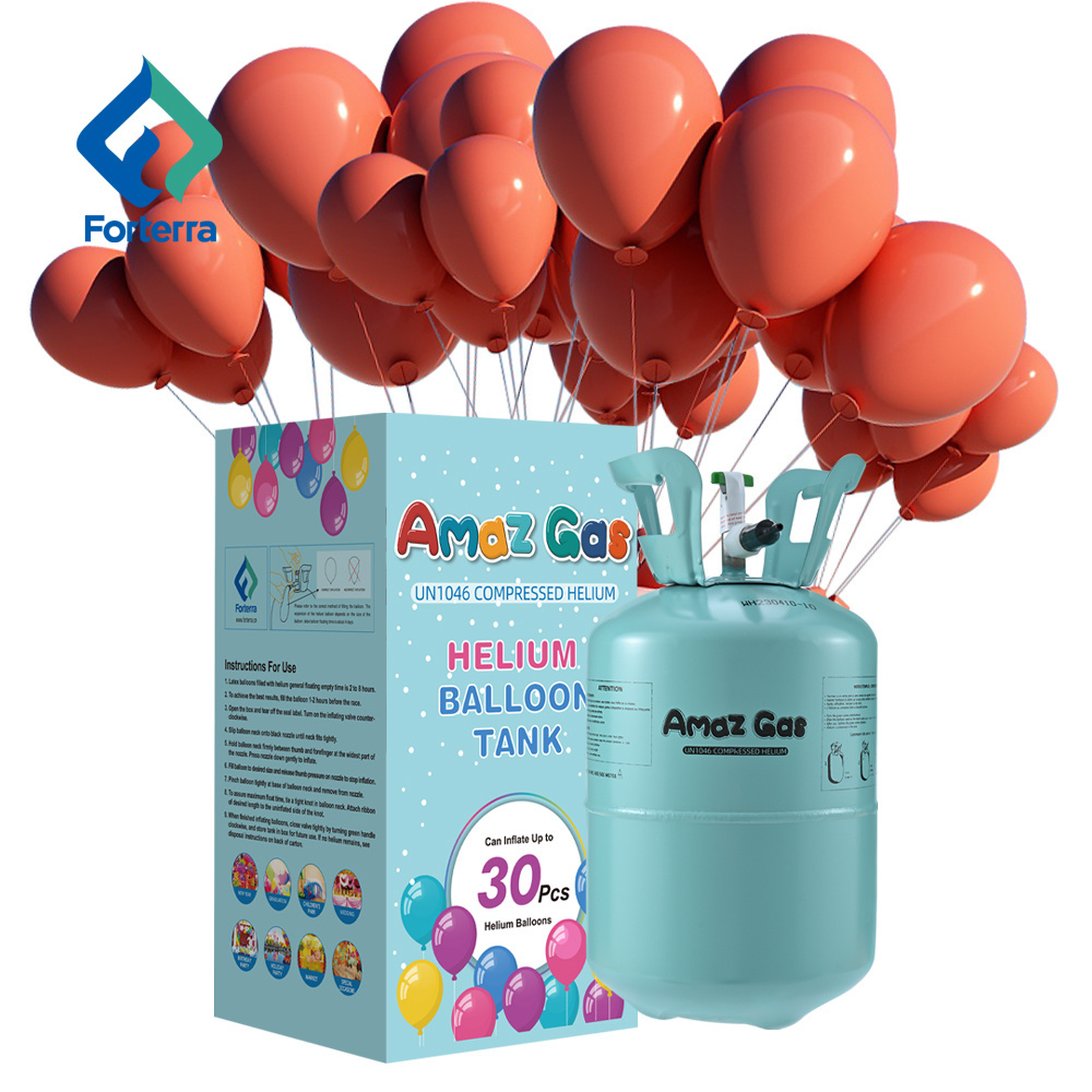 Wholesale Disposable Steel Cylinder Filling High Purity Helium Gas13.4L 22.3L Helium Gas for Balloons