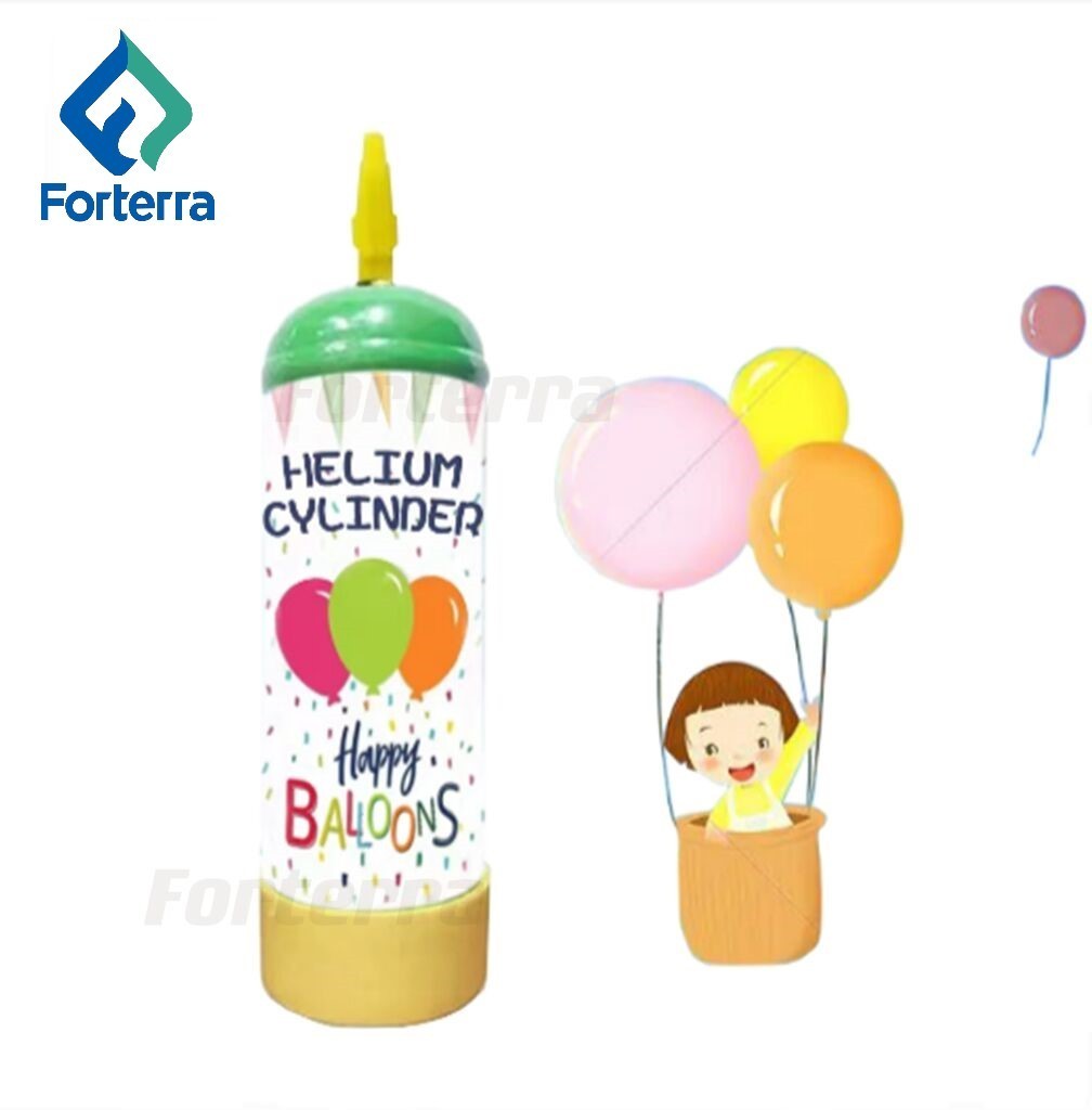 Forterra Hot New Products Portable Non Refillable 3.3L Disposable Helium Tank Pure 99.99% Helium Gas For Hellium Gas Bottle