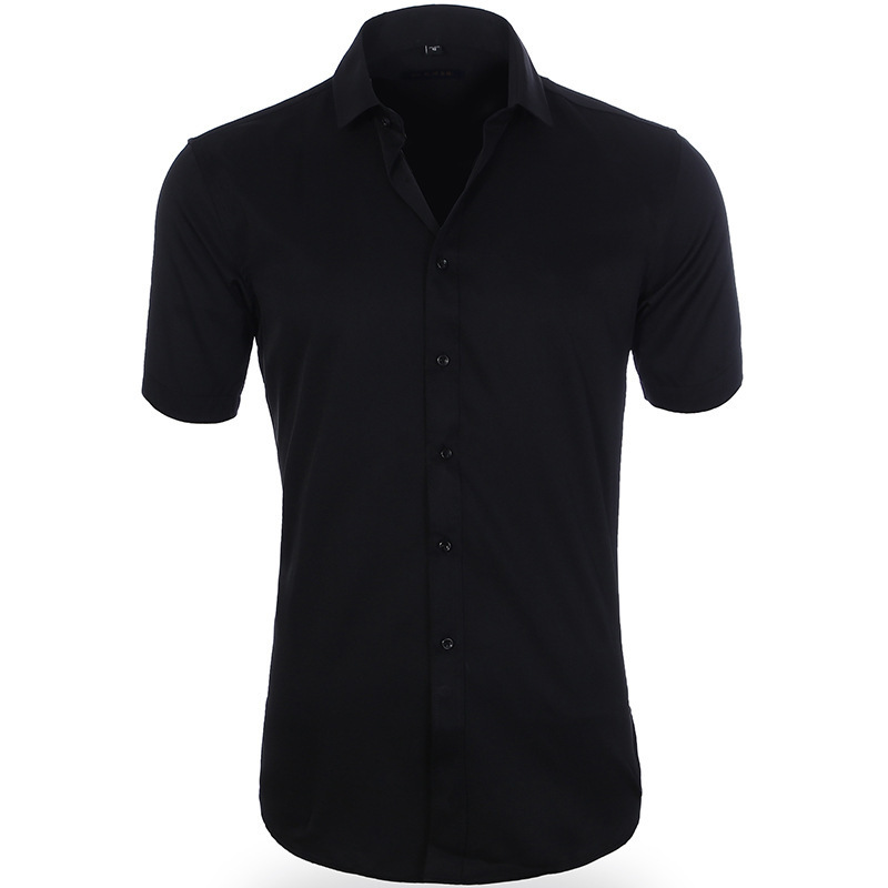 Summer Casual Short Sleeve Shirt Regular Formal Custom Logo Button High Quality Men's Shirts