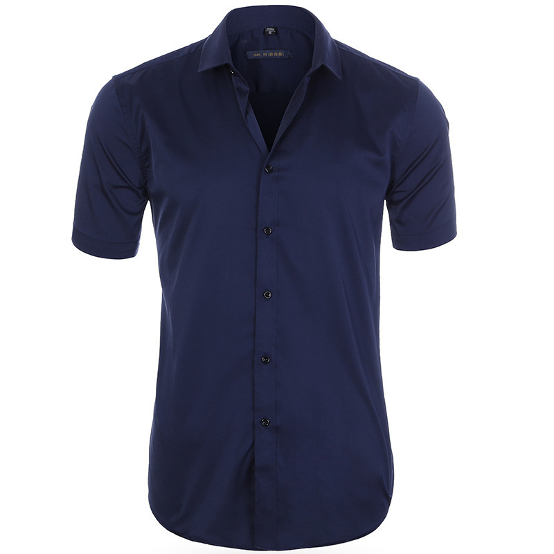 Summer Casual Short Sleeve Shirt Regular Formal Custom Logo Button High Quality Men's Shirts