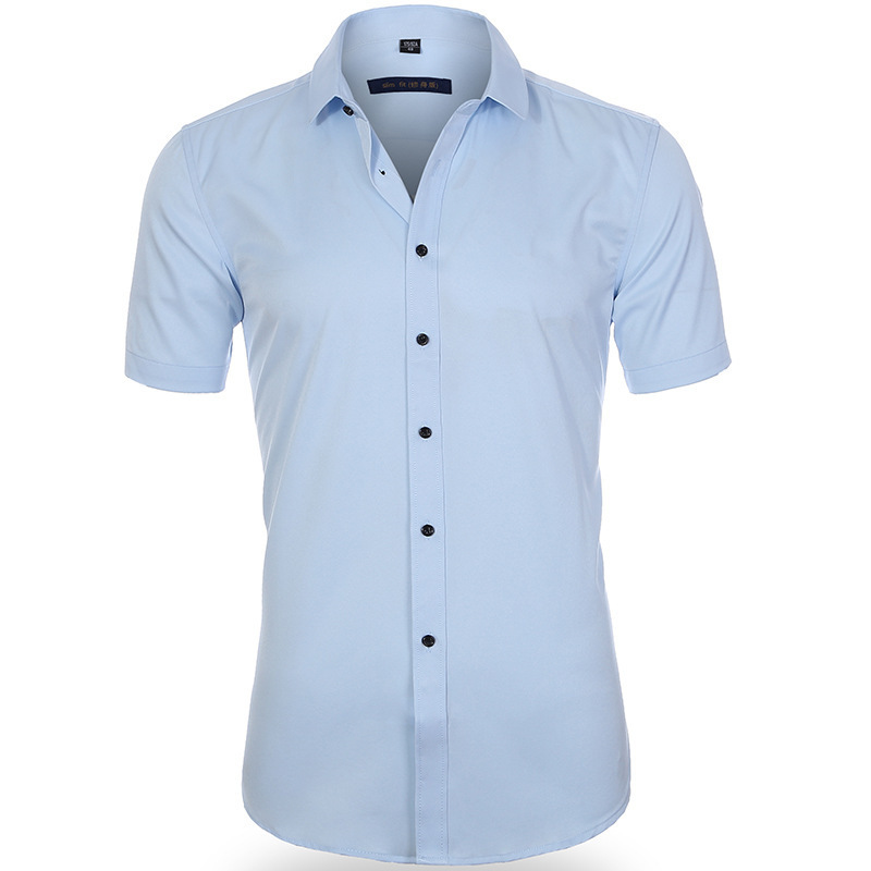 Summer Casual Short Sleeve Shirt Regular Formal Custom Logo Button High Quality Men's Shirts