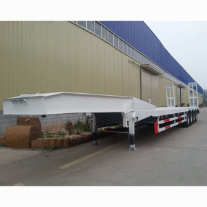 Low price tri axle semi trailer 40ft low bed trailer dimensions for Africa