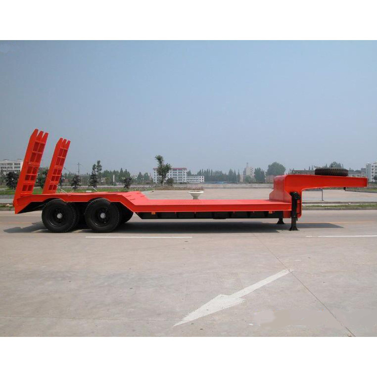 Low price tri axle semi trailer 40ft low bed trailer dimensions for Africa