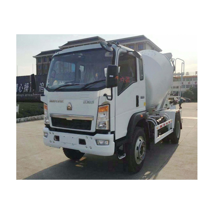 Sinotruck howo 3CBM 4CBM  4X2 mini cement concrete mixer truck price