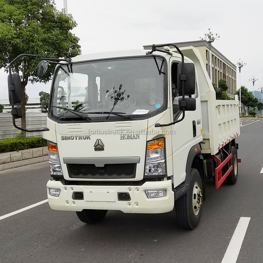 SINOTRUK HOMAN 6 Tires 2 tons- 10 tons Light dump tipper truck ZZ3168F3414D1R EURO IV ENGINE