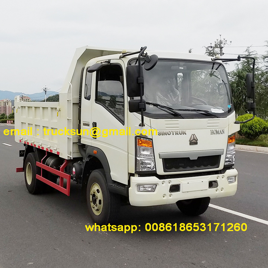 SINOTRUK HOMAN 6 Tires 2 tons- 10 tons Light dump tipper truck ZZ3168F3414D1R EURO IV ENGINE