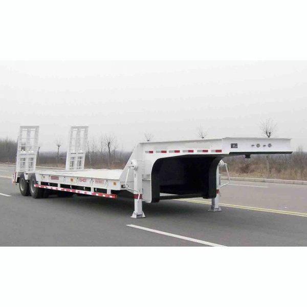 Low price tri axle semi trailer 40ft low bed trailer dimensions for Africa