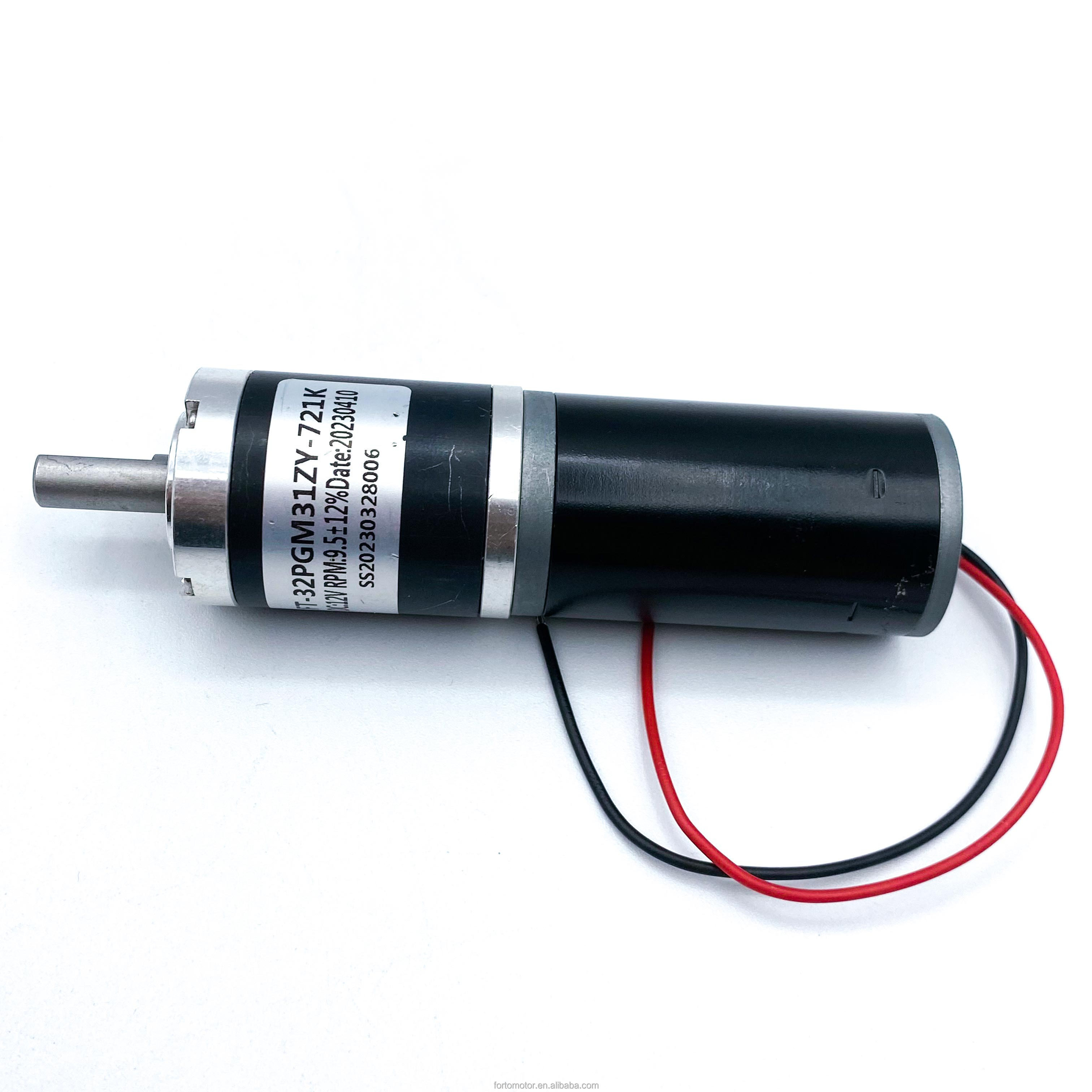 FORTO MOTOR Micro 3V 6V 12V 24V 32mm Gearbox Planetary Permanent Magnet Bldc Brushless Brushed DC gear motor