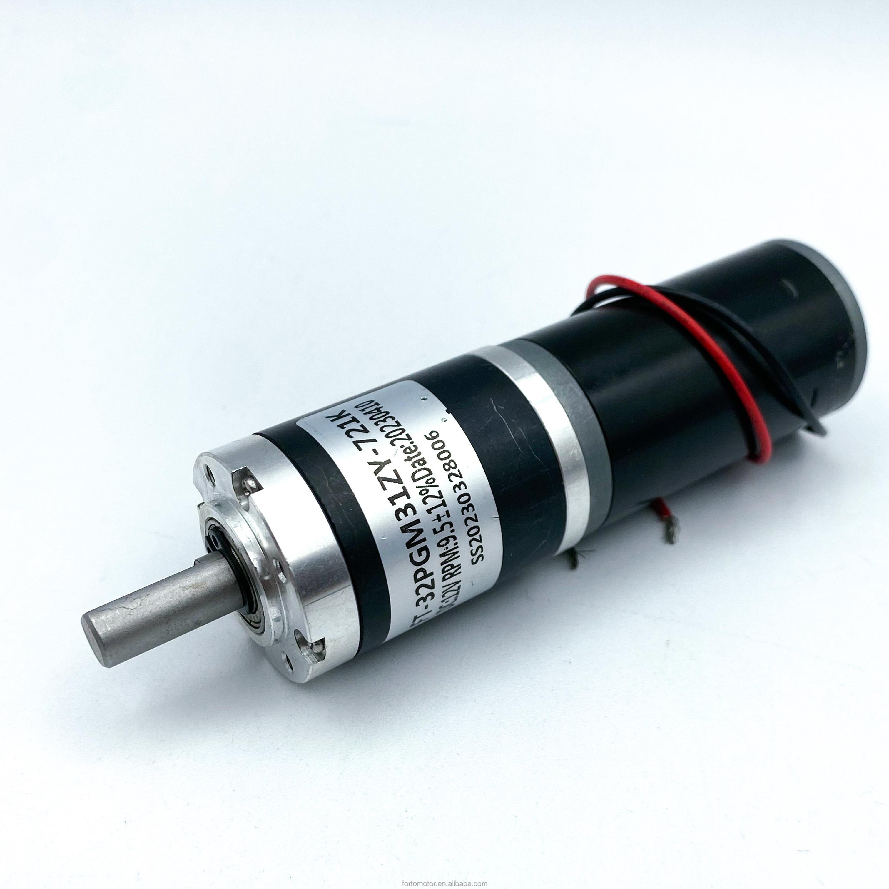 FORTO MOTOR Micro 3V 6V 12V 24V 32mm Gearbox Planetary Permanent Magnet Bldc Brushless Brushed DC gear motor