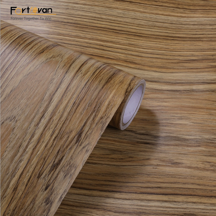 embossed wood pvc self adhesive wallpaper for home decoration