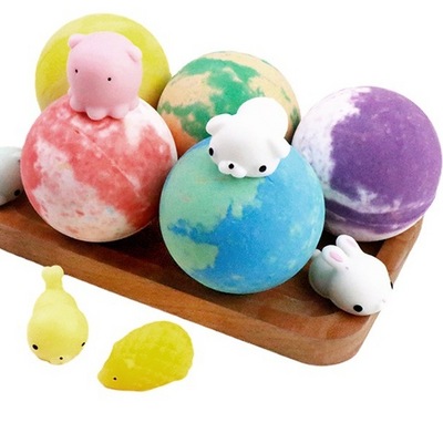 Wholesale Customized Private Label Bath Fizzy With Toys Inside Bath Bombs Sets For Kids