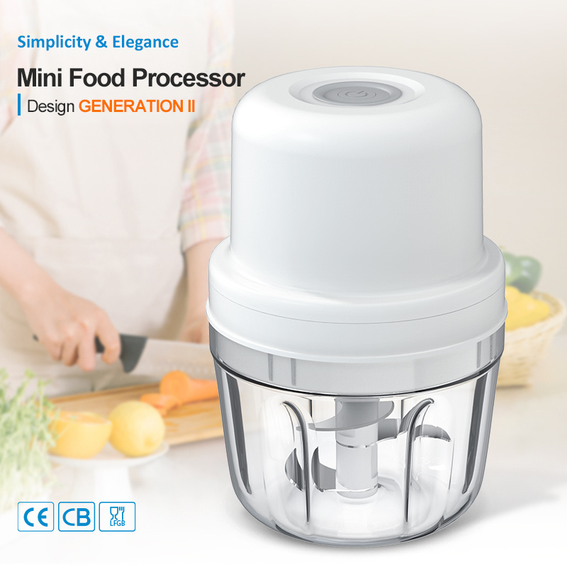 Portable Rechargeable 300Ml Cup Kitchen Garlic Meat Vegetable Usb Electric Cordless Mini Food Chopper