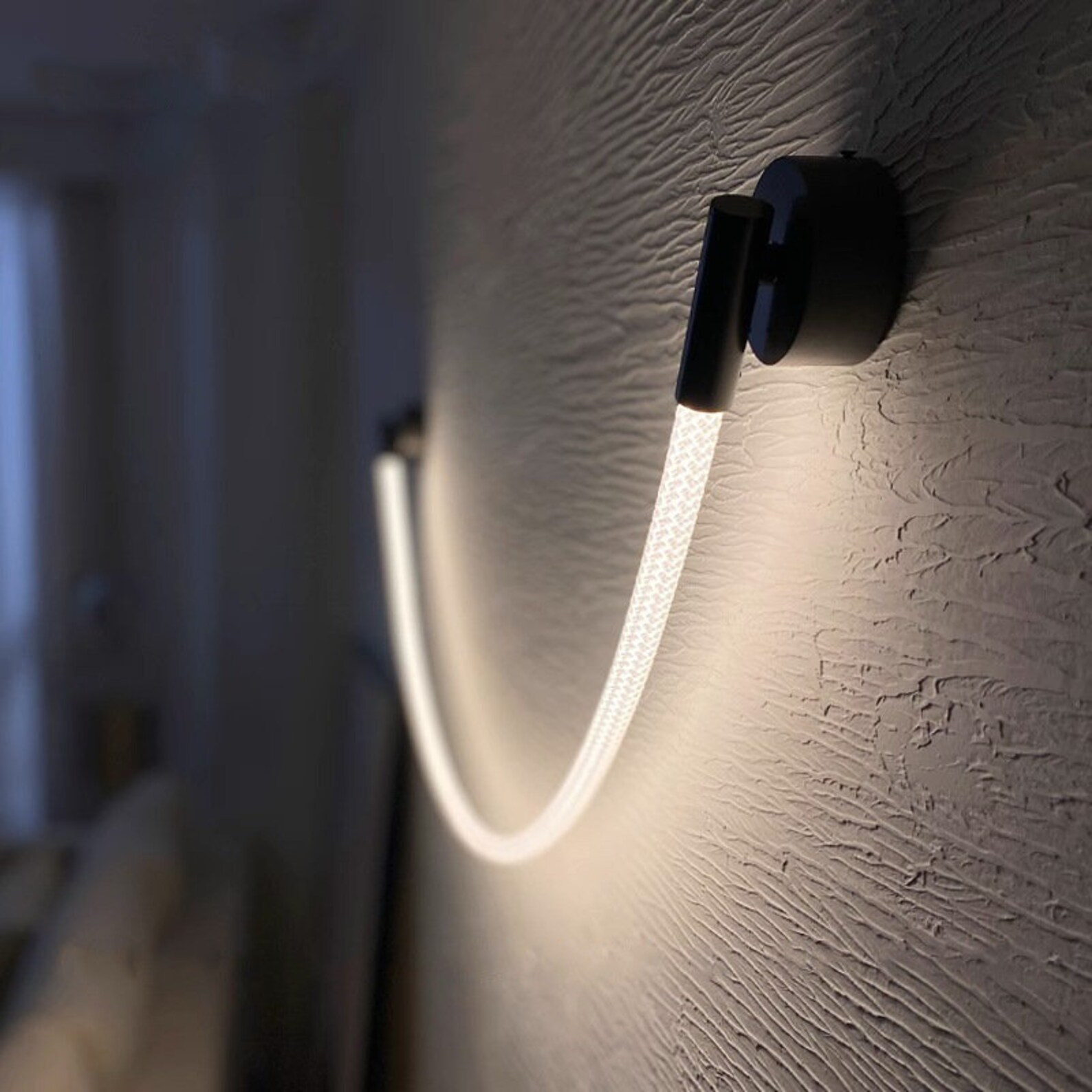 Modern Flexible Glowing Rope Light, Wall Sconce Wall Light Fixture, Bedside Lamp for Bedroom Decoration, Modern LED Light DC 12V