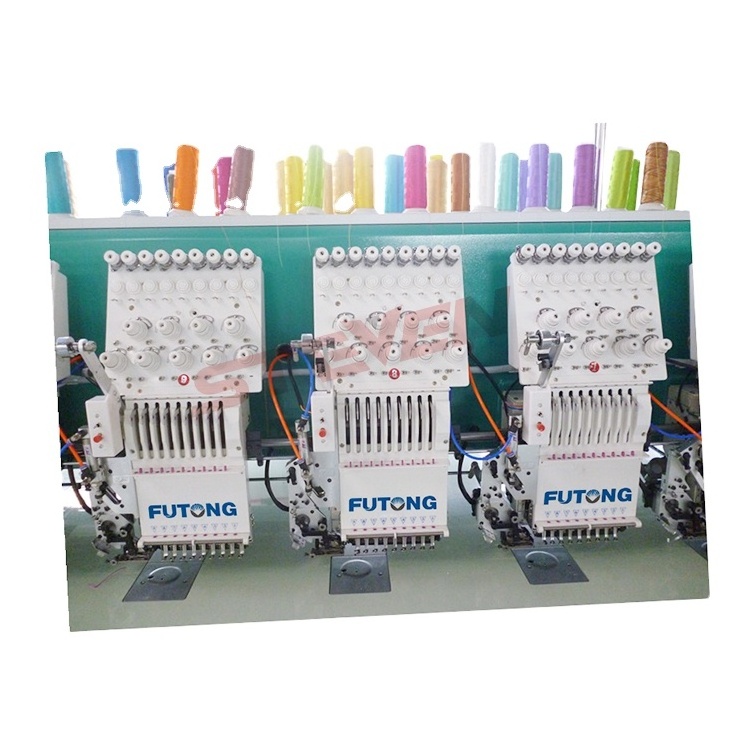 Newest arrival latest high speed flat 12 heads embroidery machine for sale