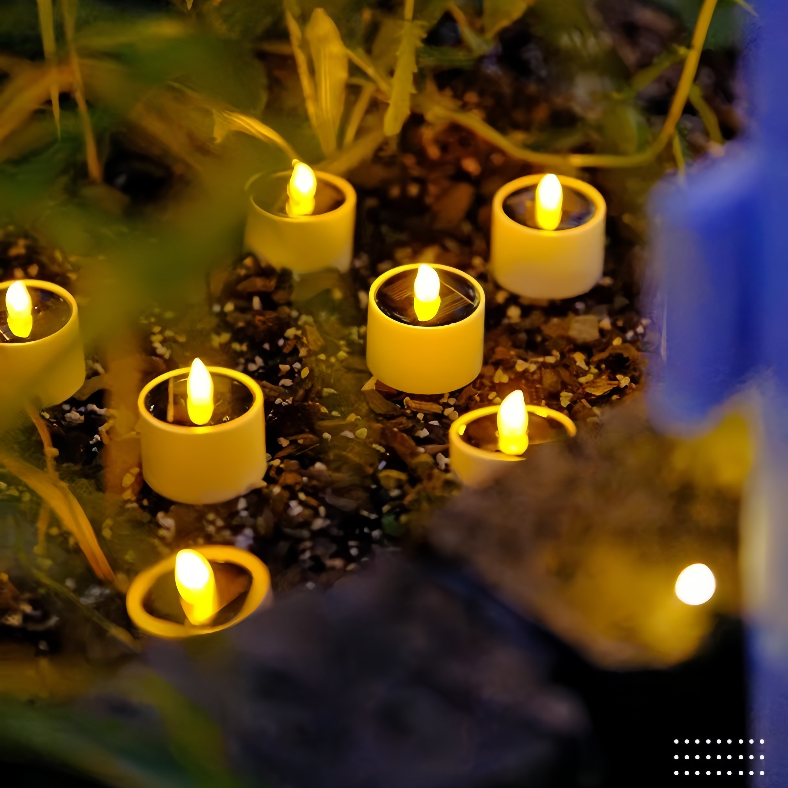 Home Decoration Solar Tea Candle Waterproof Solar Led Tea Light Candles Flickering Lights Solar Tea Led Candles