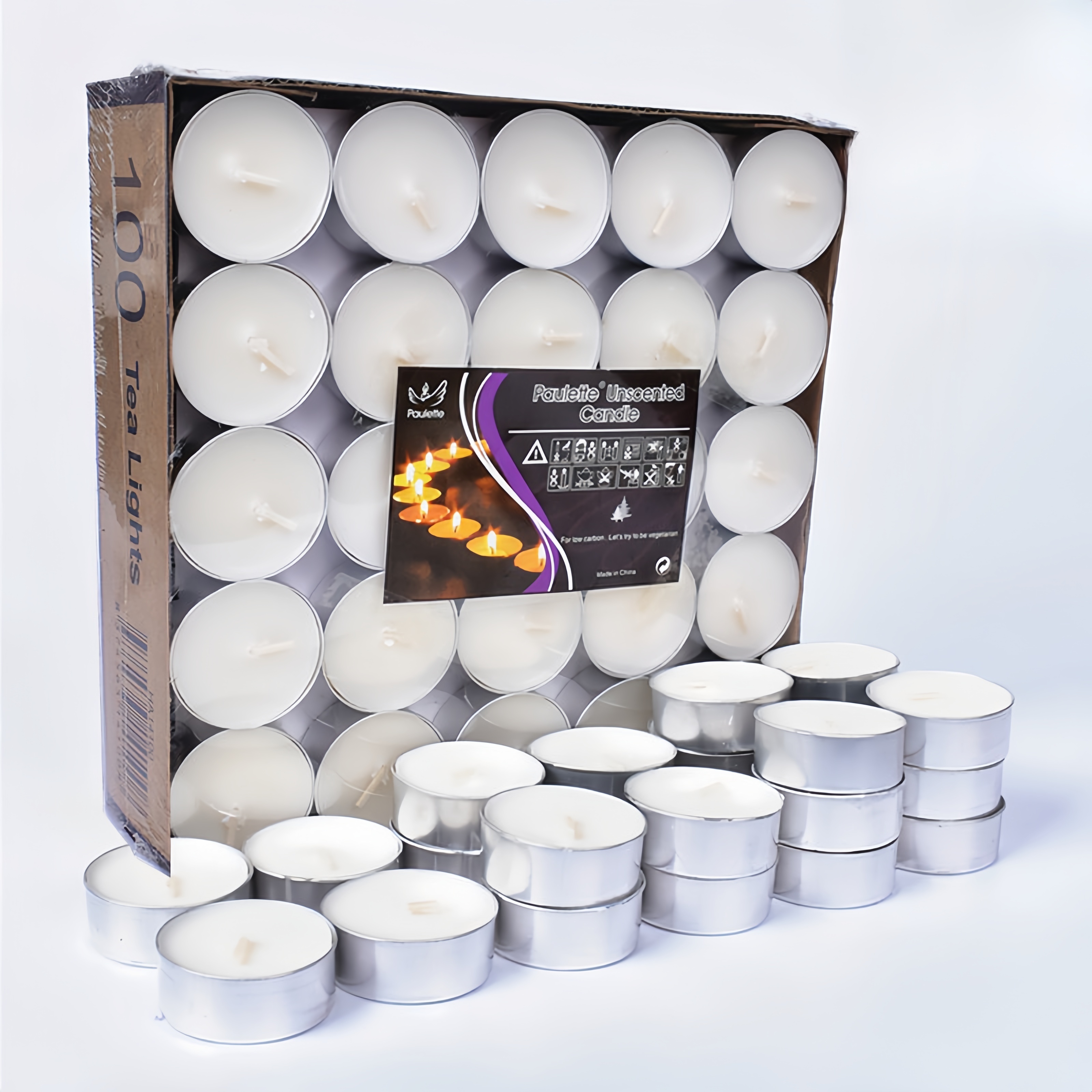 Factory Direct Selling 5 Hours burning Unscented Tea Lights White Tealight Candles For Birthday Gift