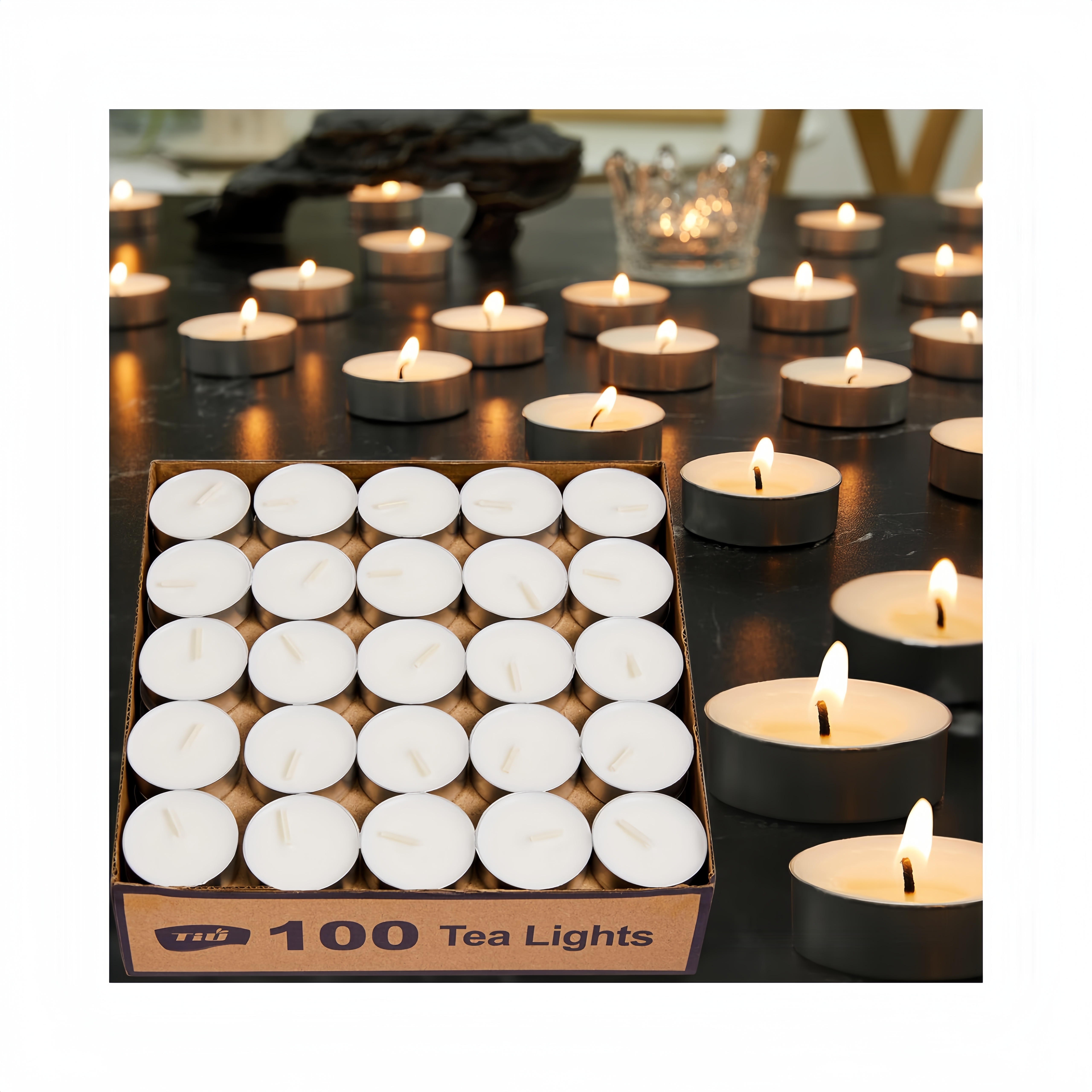 Factory Direct Selling 5 Hours burning Unscented Tea Lights White Tealight Candles For Birthday Gift