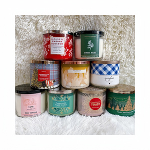 Valentine Day Mothers Day Massage Oil Fragrance Candles Soy Wax Scented Private Label Hotel 3 Wick Scented Candle Collection