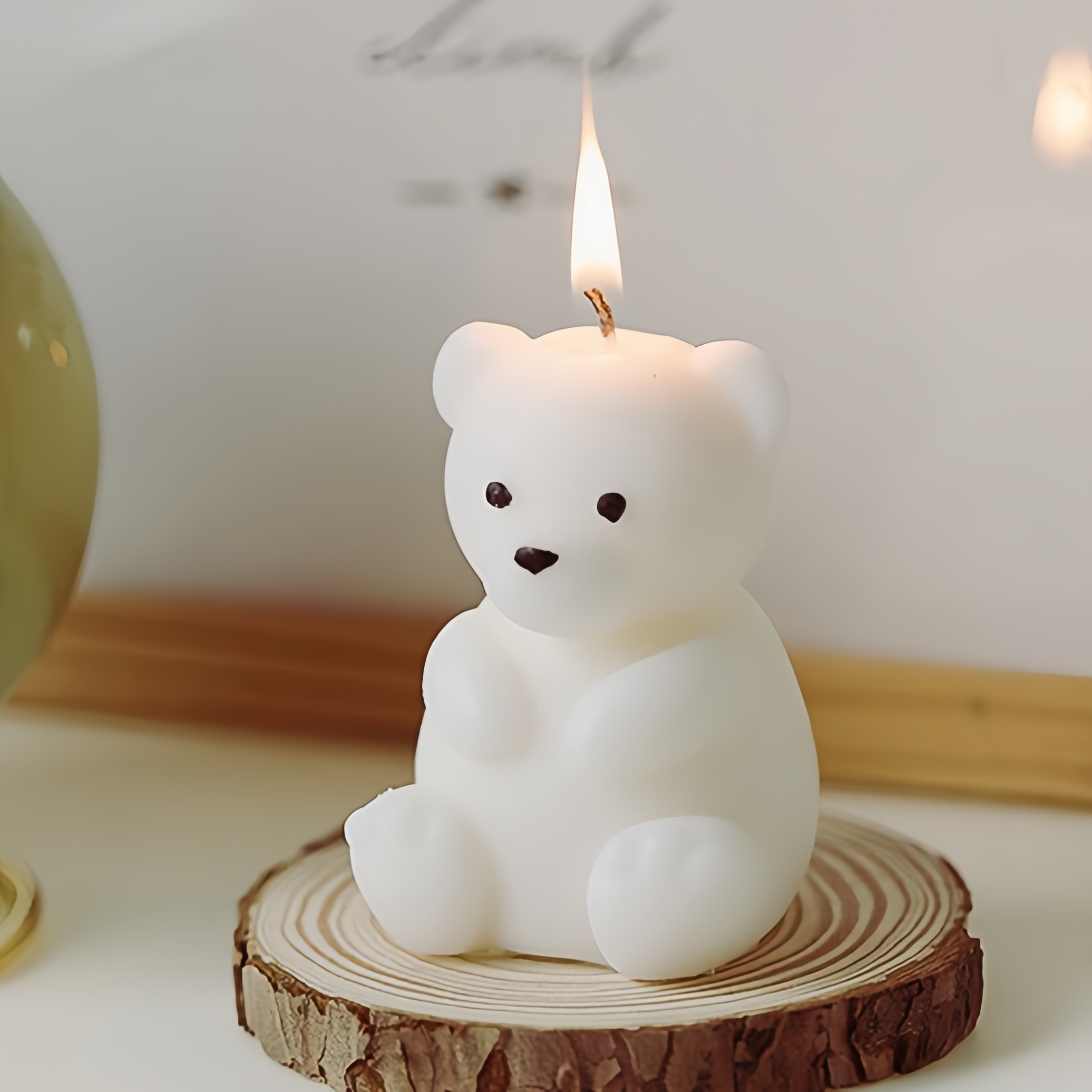 Handmade Teddy Bear Shaped Candle scented