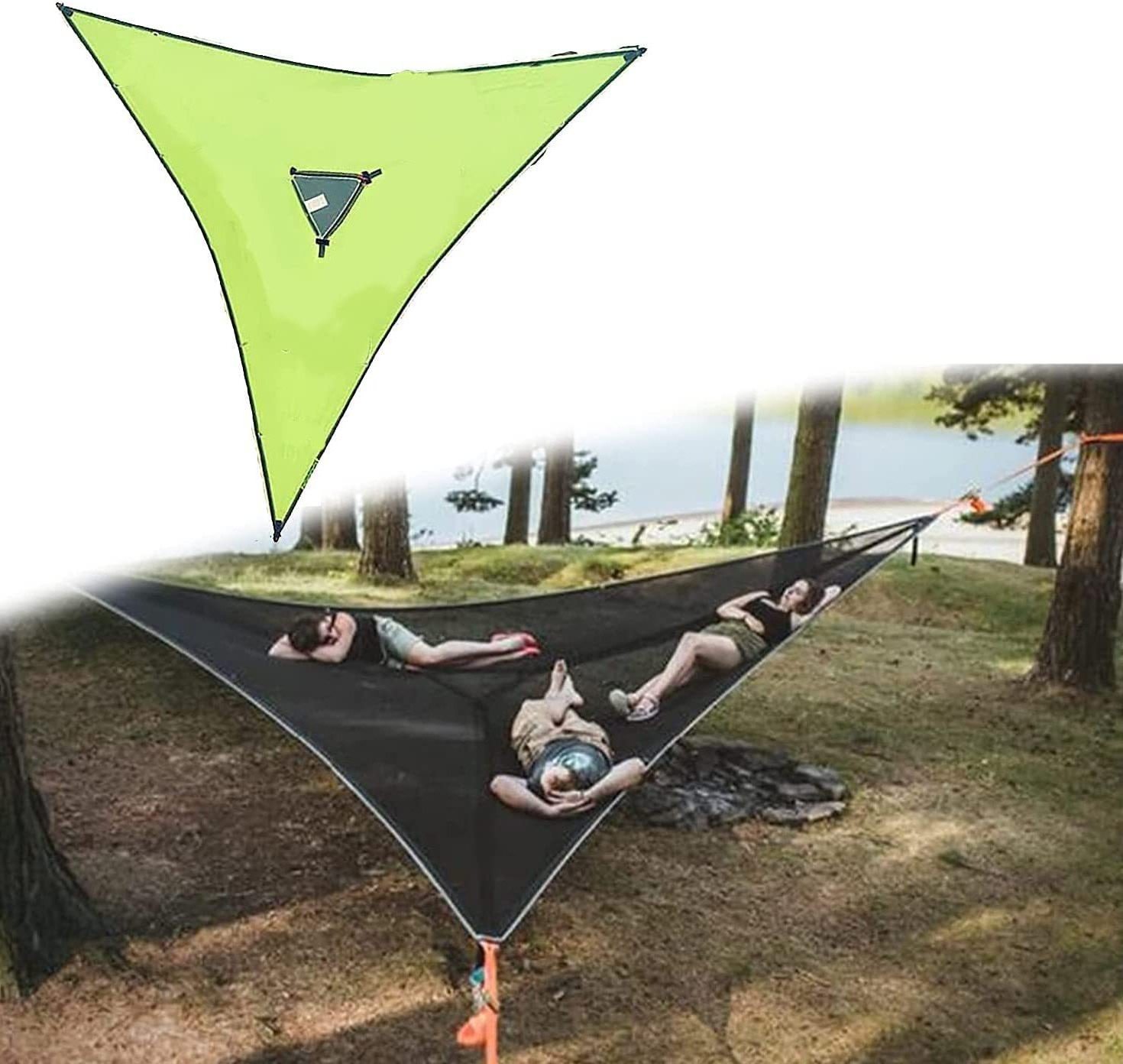 New Air multi - triangle hammock portable mesh mesh cloth hammock air tree tent leisure mesh bed