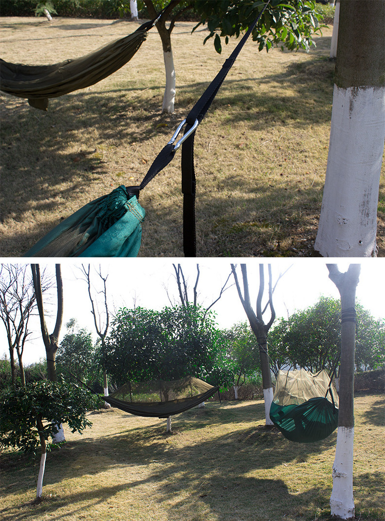 Outdoor Ripstop Parachute haven flat Hammock swing tent luxury throne blanket Camping with Mosquito Net Rainfly Hammocks