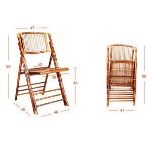 Wholesale European and American style wooden and bamboo folding chairs for outdoor wedding events