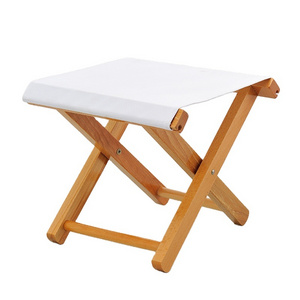 Camping Folding Stool Wooden Breathable Mazar Fishing Chair X-shaped Small Bench For Camping Fishing Accessories