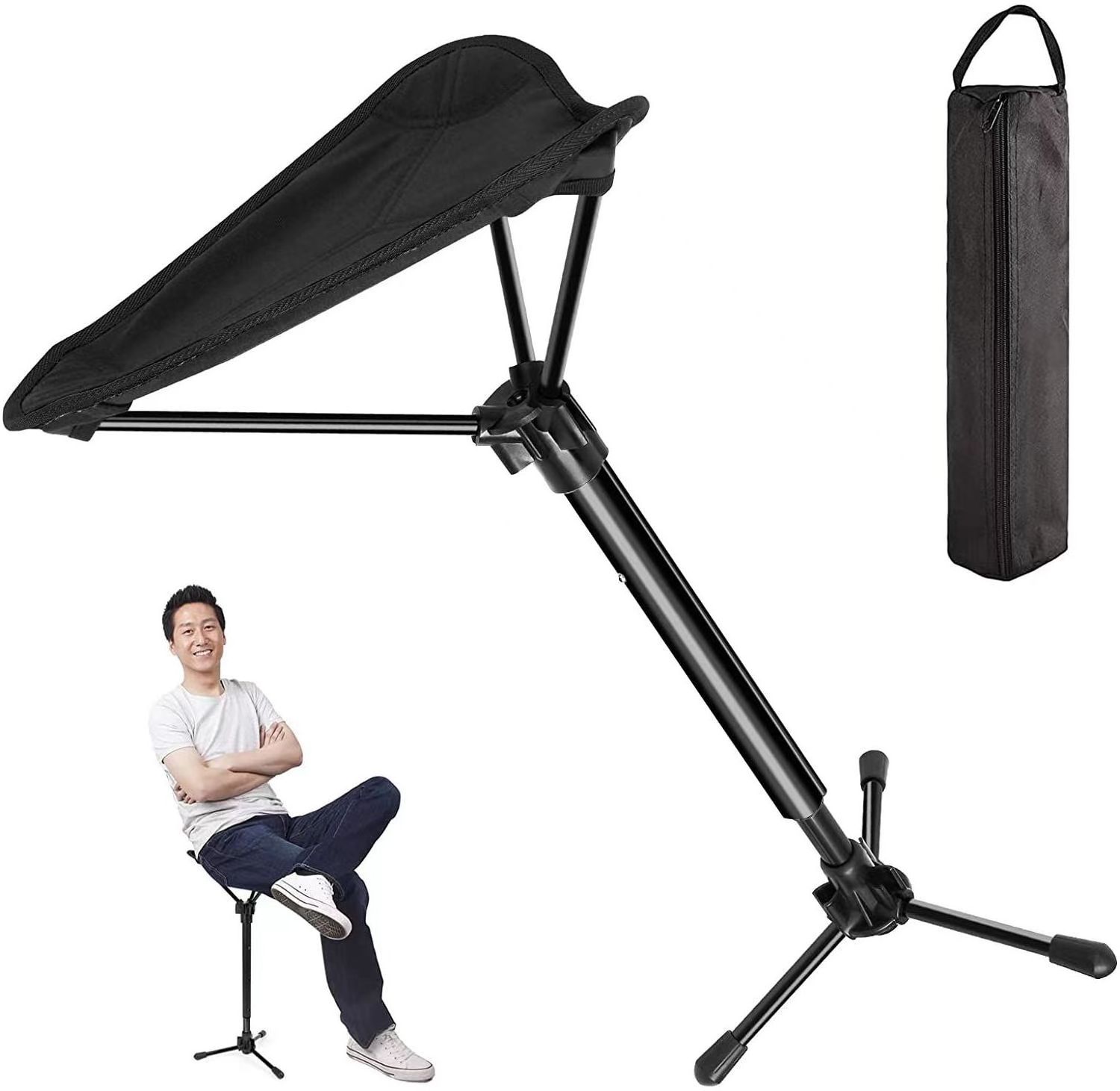 Fucheng Hot sale outdoor telescopic stool portable queuing gods carry-on seat fishing horse Tie Retractable Chair Stool