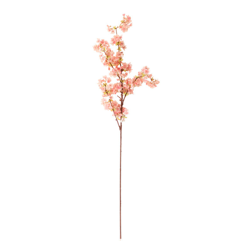 Wedding Wall Decoration 4 Fork Silk White Cherry Blossom Branches Artificial Silk Sakura