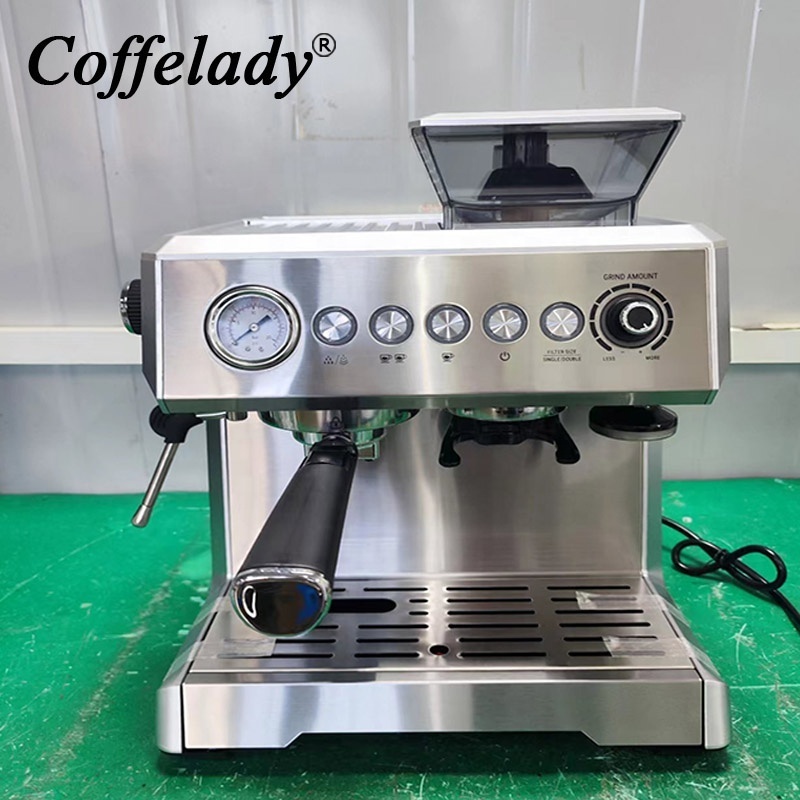 Express Stainless Steel Espresso Coffee Machine With Grinder