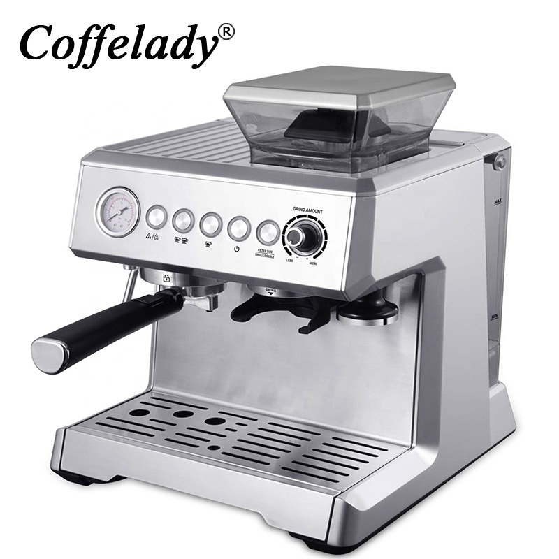 Express Stainless Steel Espresso Coffee Machine With Grinder