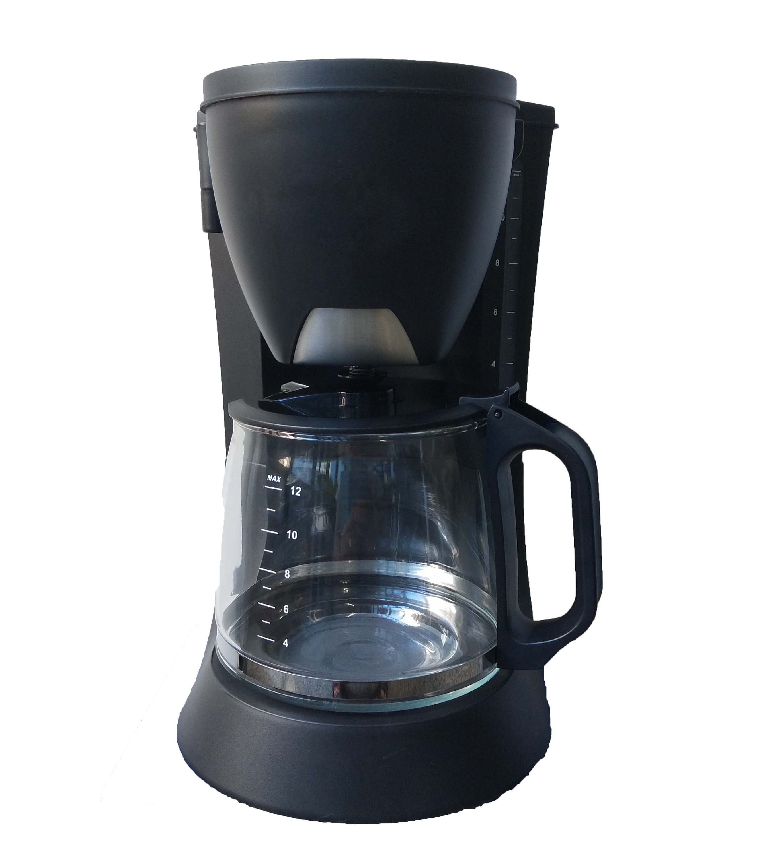 10 cup drip coffee machine 1.2L Electric Black Electric Coffee Maker with glass pot