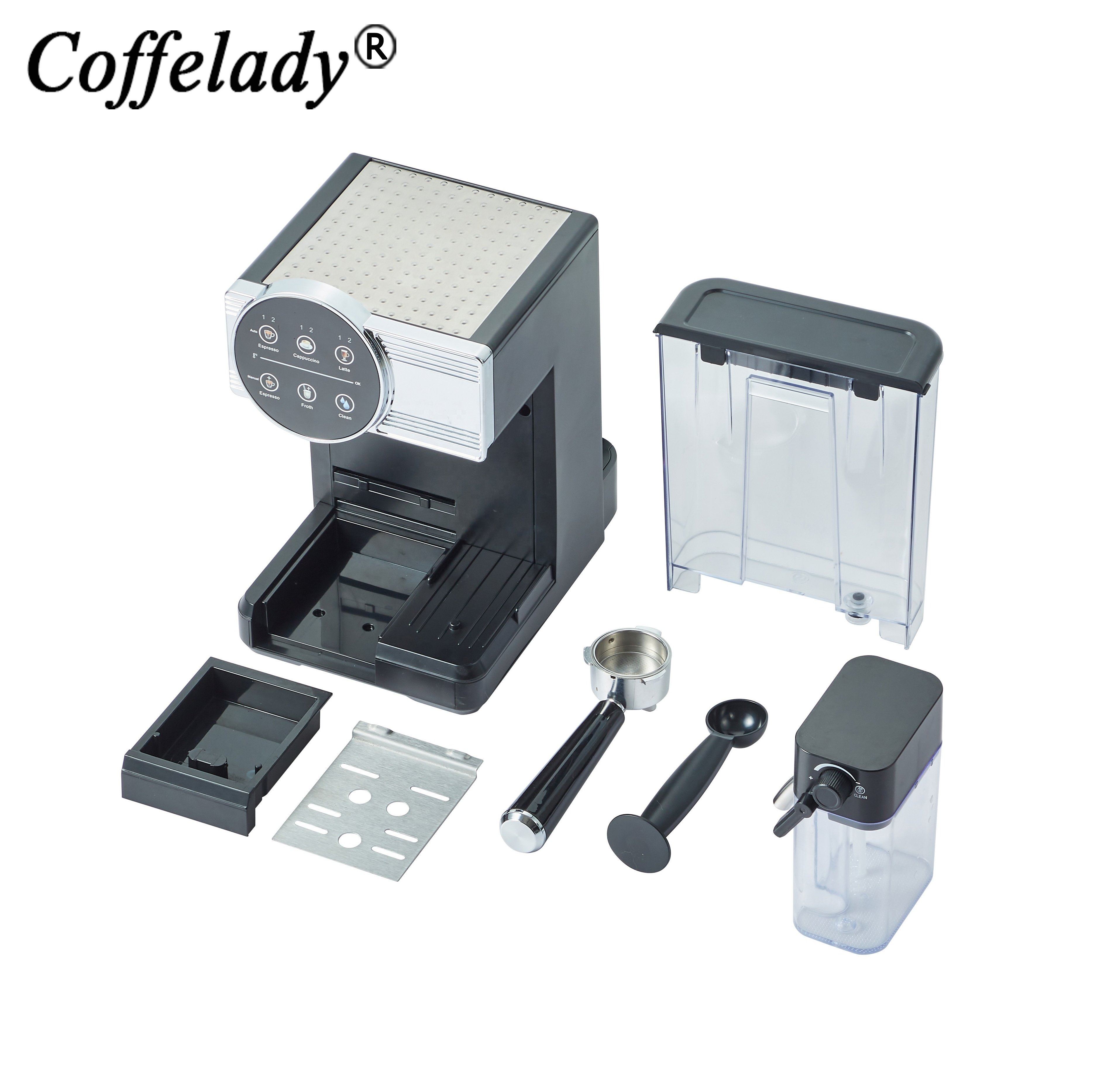 Espresso Coffee Maker Stainless Steel Coffee Machine With Milk Tank Home Used Cappuccino Machine Latte Coffee Maker