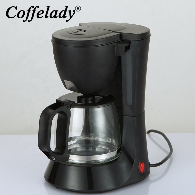 6 Cup Coffee Maker With Coffee Filter And Glass Carafe,Small Drip Coffee Machines For Home,Travel & Office