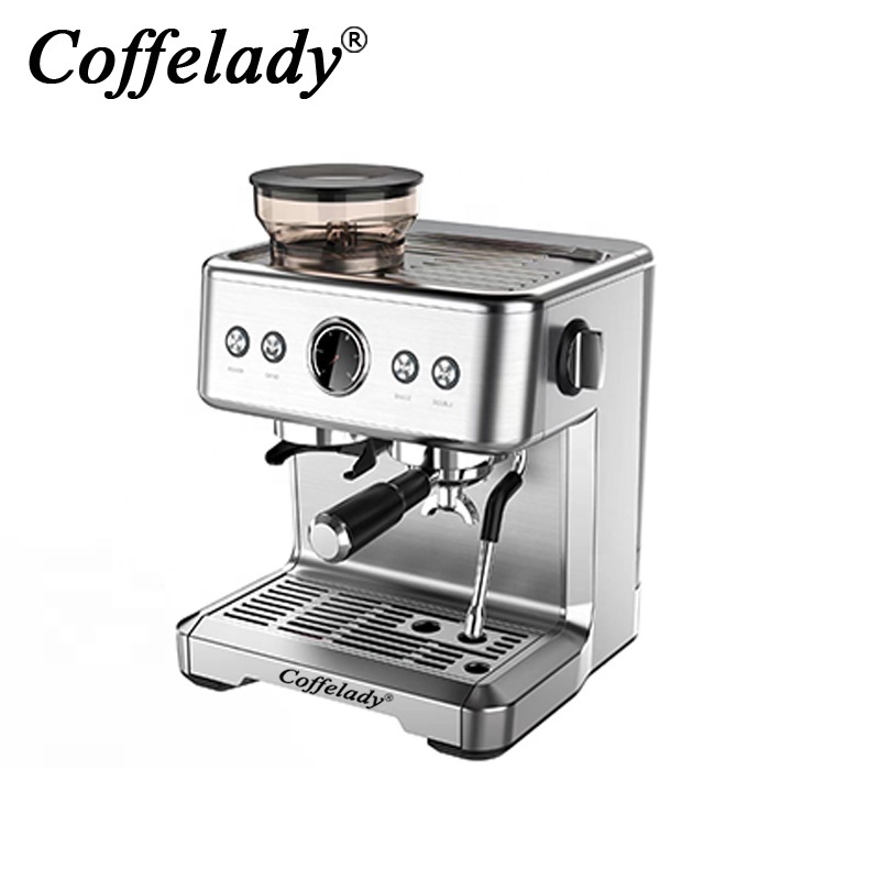 20 Bar Ulka Pump Pressure Espresso Coffee Machine With Grinder For Cappuccino Maker Grind Espresso Coffee Machine Espresso Maker