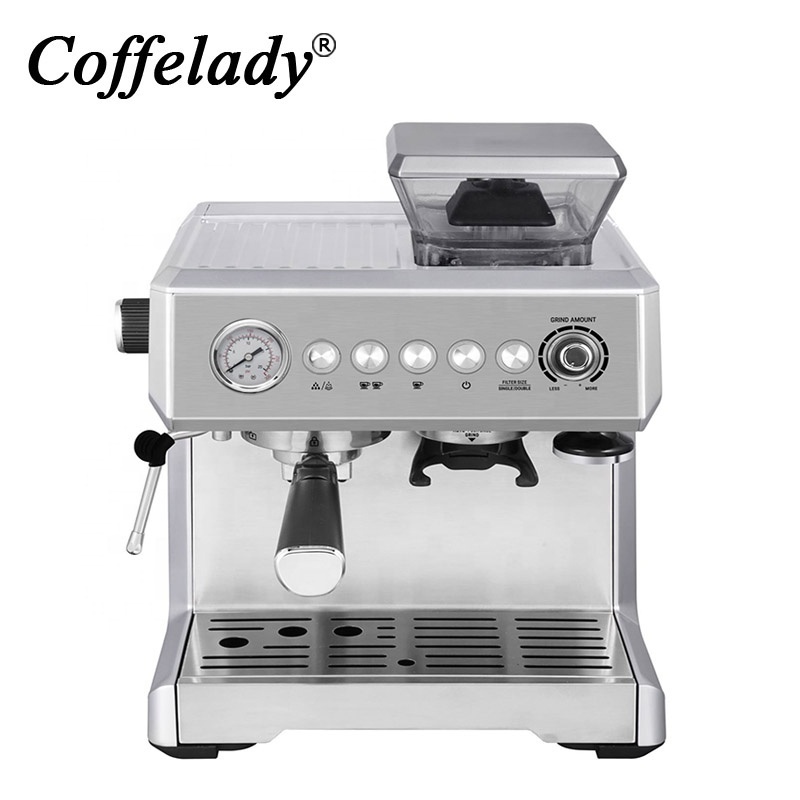 Express Stainless Steel Espresso Coffee Machine With Grinder