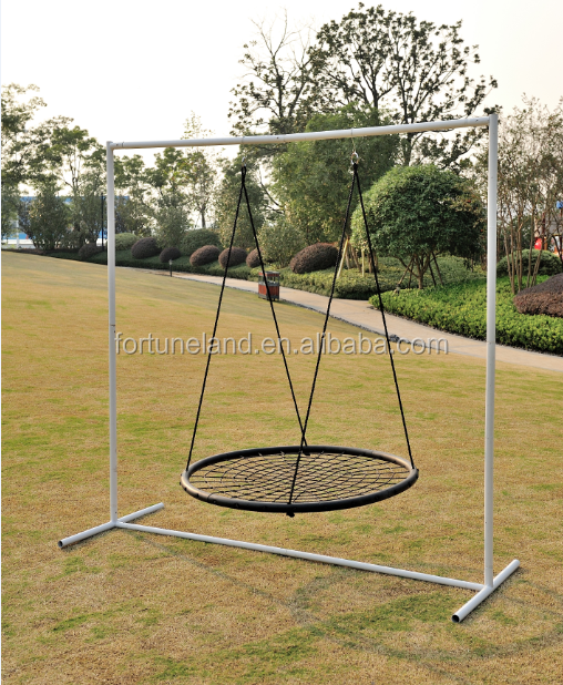 Outdoor Kids Rope Hanging Swings /Children Round Double Nest Swing