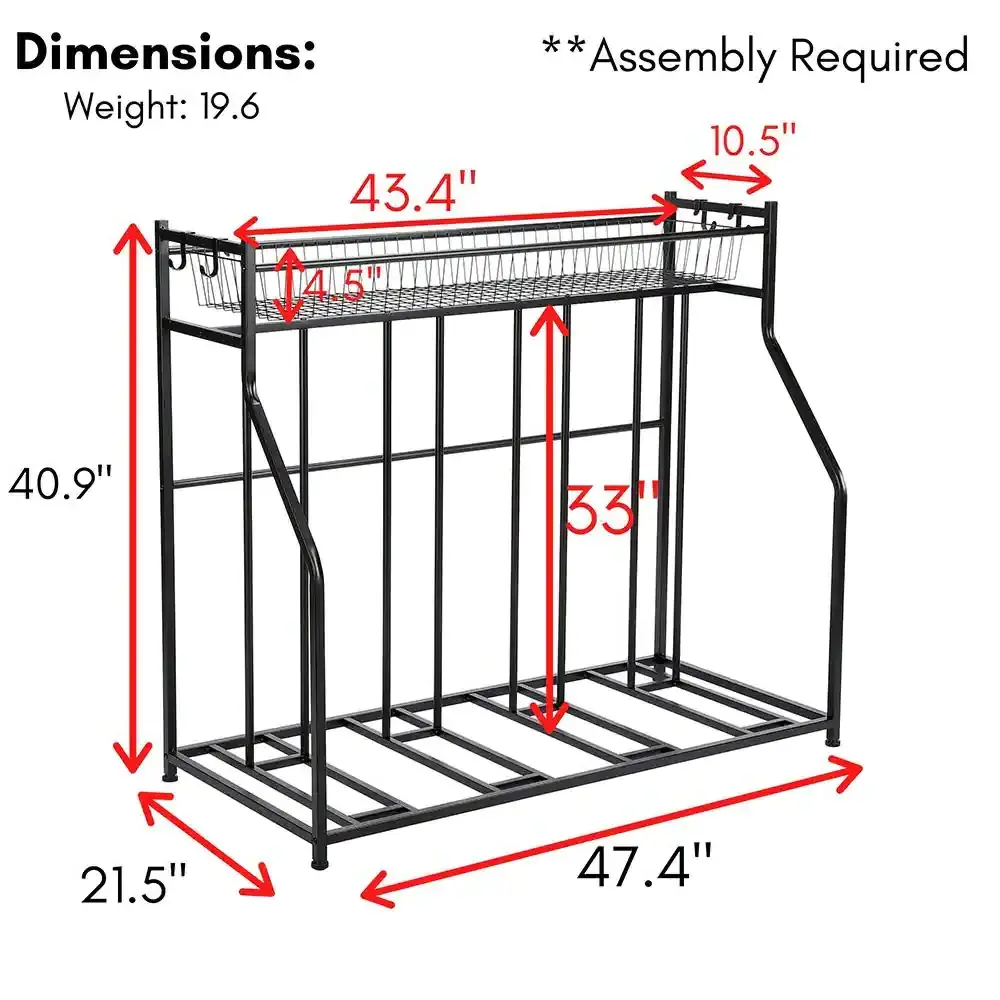 Bicycle Floor Parking Stand and Sports Storage Station of Bike Stand Rack for Garage Storage