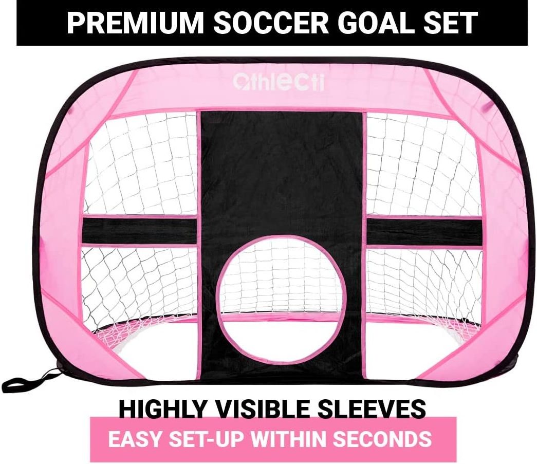 Pop up Soccer Goal and Ball Sets, Portable Soccer Net for Training,Set of 2