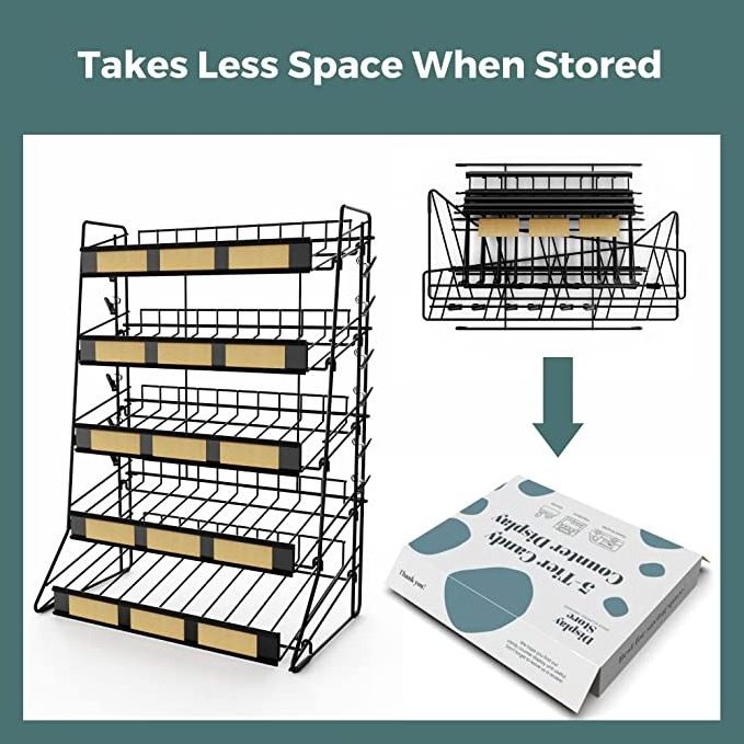 Potato chip wire rack / Retail display racks / STORE Black 3 Tier Candy Rack, Graphic channel / Snack Stand / Organizer graphic