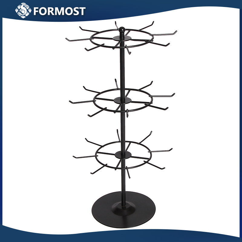 Rotating Freestanding display rack / Spinning Hat Retail Display Stand / Revolving hat display holder