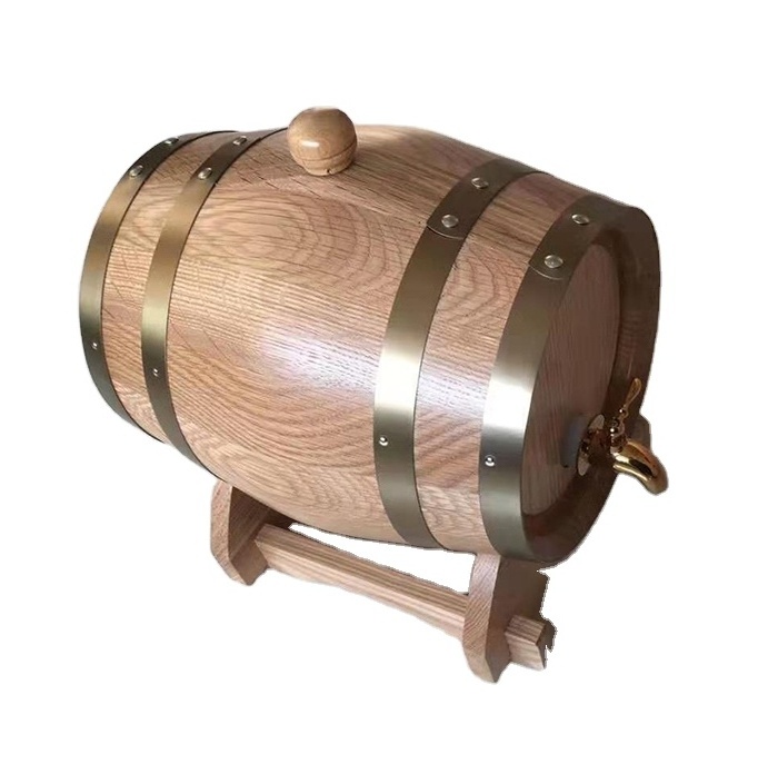 3L pine wood barrel for decoration