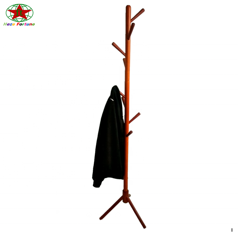 3 leg wood coat stand wooden racks factory direct sale