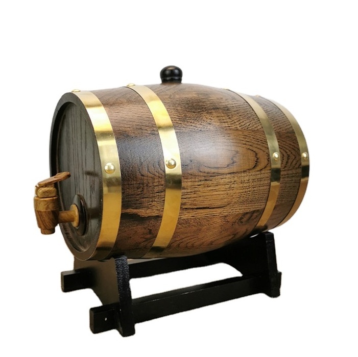 3L pine wood barrel for decoration