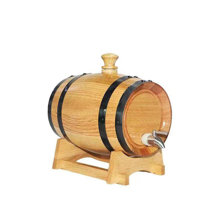 3L pine wood barrel for decoration