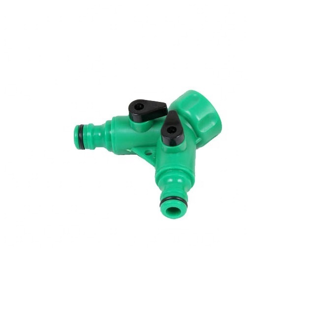 Plastic 2-way Shut-Off Valve With Snap-in Adaptor Irrigation Plastic Garden Hose Fitting