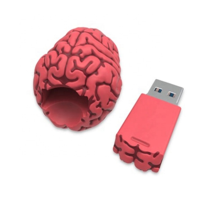 3d Custom Mini Brain Usb Human Organs Shape Flash Drive 64Gb 4Gb 8Gb 16Gb 32Gb Pen Drive Rubber Silicone Pvc Memory Stick