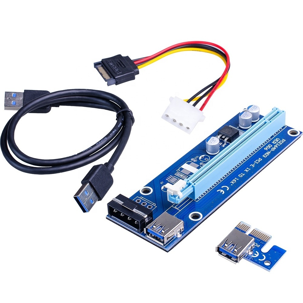 Express Adapter USB 3.0 pcie VER009S PCI-E 1X to 16X 009 Card Power gpu pci riser 009s Extender Cable