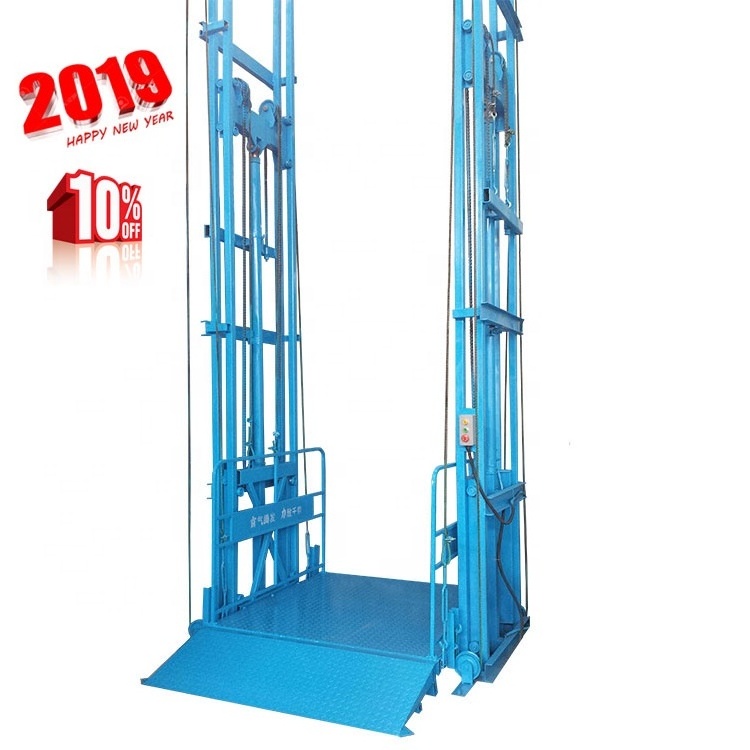 Good price Indoor and outdoor vertical platform lift used guide rail cargo lift platform for sale